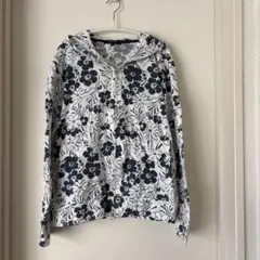 MICHEL KLEIN 春夏パーカー　フラワープリント46サイズ　Lのサムネイル
