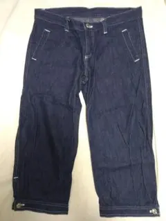 フェリシモ　シロップ　デニムパンツＬ　クロップド丈　ブルージーンズ　大きいサイズのサムネイル