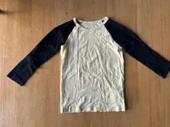 無印良品 綿100％ ラグラン七分袖シャツ 140