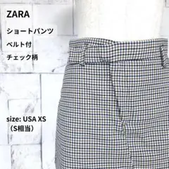 美品 ZARA チェック柄 ラップ スコート XS ショートパンツのサムネイル