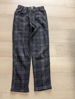 WILD CLUB キッズ チェック柄 ロングパンツ　裏ボア 150