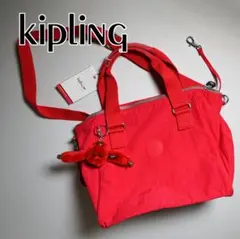 新品タグ付き Kipling AMIEL 2WAY ショルダーバッグ ピンク