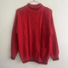 USA古着 ダイヤモンド編みセーター