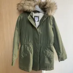 GAP オリーブグリーン ファー付きコート120㎝