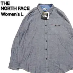 ノースフェイス 韓国限定 ホワイトレーベル 長袖 シャツ ボタンシャツ L