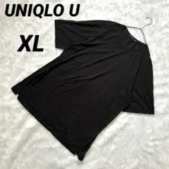 【ユニクロ U】 半袖Tシャツ XL メンズ 無地 シンプル ベーシック 黒