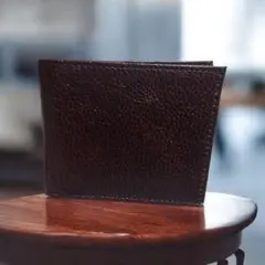 二つ折り財布 ダークブラウン