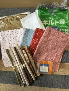 パッチワーク　カットクロス　キルト芯まとめ売り