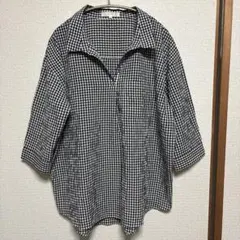 grove ギンガムチェック シャツ ブラウス L