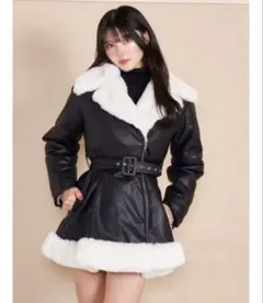 Darich ファーボリュームフレアコート