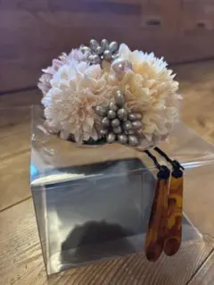 和装　　花モチーフ コサージュ ピンク系