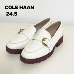 美品⭐︎コールハーン ローファー 厚底 バックル レザー アイボリー 7