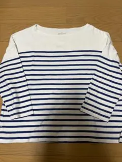 無印良品　ふみお買い　太番手天竺編み　ボートネックカットソー