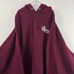 Hanes ヘインズ ロゴパーカー フード付トレーナー ボルドー