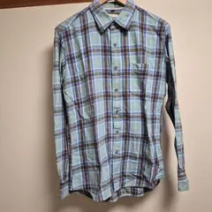 【ユニクロ】チェックシャツ　ブルー