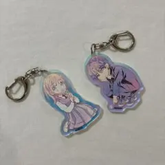 春の嵐とモンスター　オーロラキーホルダー　春野嵐子＆天峰栢