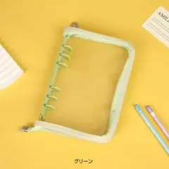 リフィル10枚付き 大きいサイズ シール帳 バインダー 【グリーン】