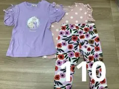 女の子　半袖　Tシャツ　ズボン　ラプンツェルUNIQLO 110