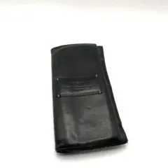 【美品】TOMMY HILFIGER メンズ長財布 ブラック 本皮革 型番確認