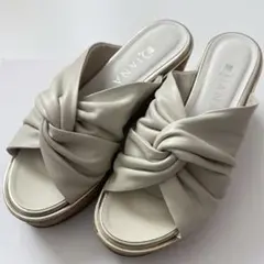 DIANA ウェッジソール 厚底リボンサンダル