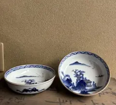 【1枚】100年前の九谷焼 深皿 中鉢 アンティーク 膾皿 なます皿