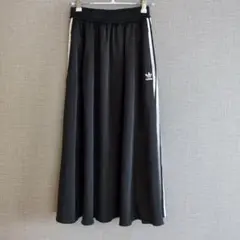 美品　adidas アディダス ロング　スカート　XL ブラック　フレア adidas Originals アディダスオリジナルス レディース ロング