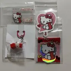 スシロー ハローキティ チャーム ピック クリアピック ステッカー マグロ4点