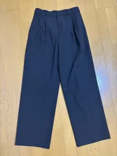 UNIQLO ユニクロ ワイドパンツ 標準丈 M ブラック 黒