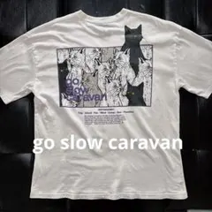 【USA製生地】go slow caravan ネコ 猫 Tシャツ 3 白のサムネイル