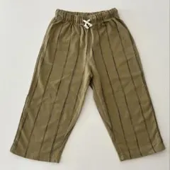 ZARA ストライプパンツ オリーブグリーン