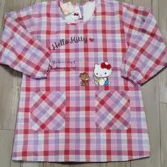 新品‼️保育士エプロン　冬用割烹着　キティ