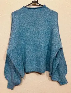 グレイル ウール混 ニット セーター ブルー