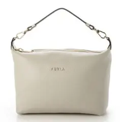 【美品】FURLA ソフィー　レザー　ショルダーバッグ　2way ライトグレー