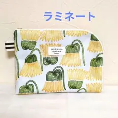 L字ファスナーフラットポーチ　お薬手帳　通帳　母子手帳ケース　ハンドメイド