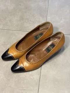 FENDI バイカラーレザーパンプス