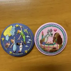 ディズニー刺繍缶バッジ2点セット
