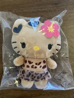 新品未開封　ハローキティ　日焼けキティ　ヒョウ柄　ぬいぐるみ　マスコットのサムネイル