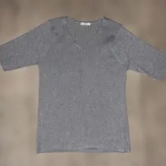 ITEMS URBAN RESEARCH ラメ入り Vネックニット 半袖のサムネイル