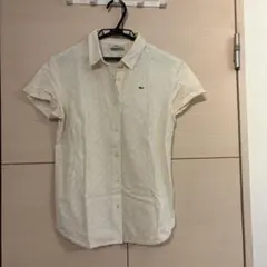 LACOSTE 半袖ポロシャツ クリーム色 40