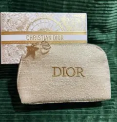 未使用　Christian Dior ポーチ ゴールド　ノベルティのサムネイル