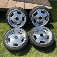ミラ　ジーノ　WORK Euroline 15インチ ホイール タイヤ 4本のサムネイル