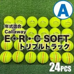 【A23】キャロウェイ ERCSOFT 黄トリプルトラック ロストボール 24球