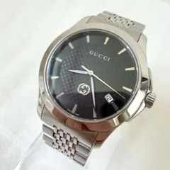 稼働／グッチ Gタイムレス 126.4 時計 黒文字盤 インターロッキングのサムネイル