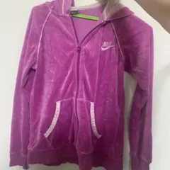 Nike Mサイズ ピンク ジップアップパーカー　ベロア