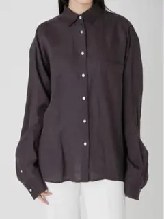 Mila Owen(ミラオーウェン) ポケットデザインオーバーリネンシャツ