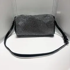 ザラ　ZARA ラインストーン　ボウリングバッグ　キラキラ　ハンドバッグ　Y2K