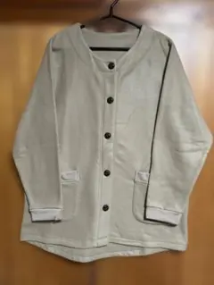 新品ベージュ フリースカーディガン M〜L