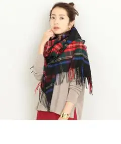 ジョンストンズ ユナイテッドアローズ別注 大判マフラー ウール カシミヤ混