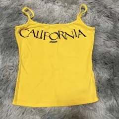 CALIFORNIA ロゴ キャミソール イエロー