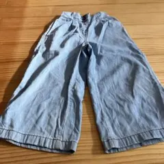 GU 130cm ライトブルー ワイドパンツ